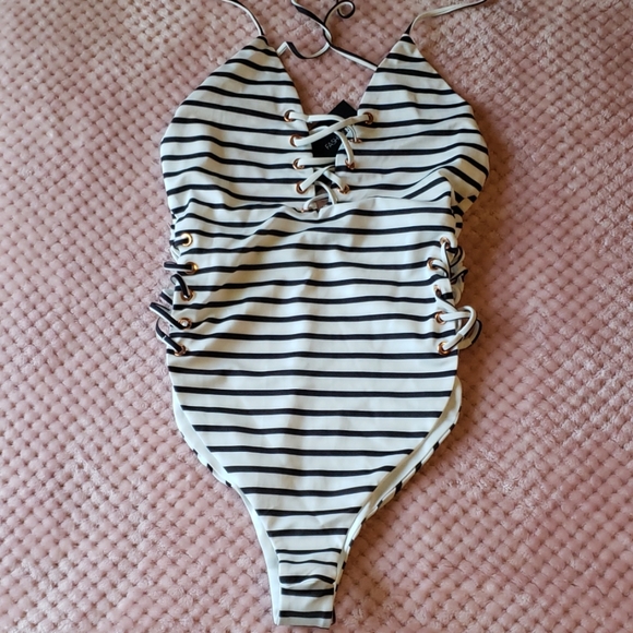 2/$20 SWIM - Stripe Swimsuit - Picture 3 of 9